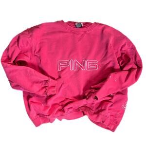 Red thrashed ping golf sweatshirt